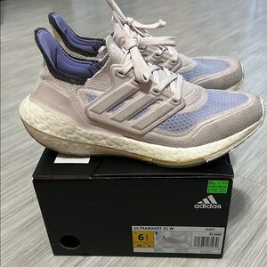 Adidas Ultraboost 21 Women's Shoes - Lavender and Beige